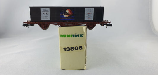 Minitrix 13806 DB Container Tragwagen "25 Jahre Miniclub" OVP (DG353)