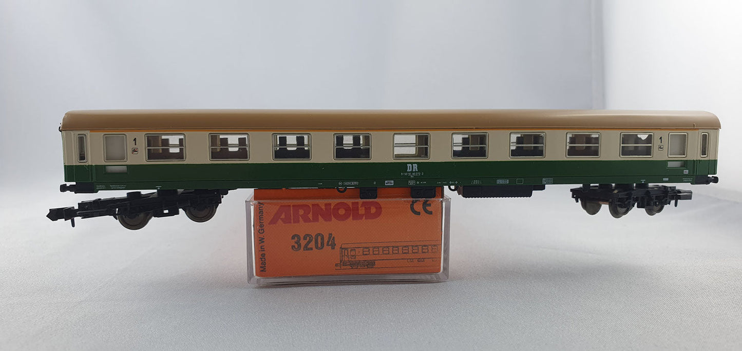 Arnold 3204 DR Schnellzugwagen 1. Kl. grün/beige OVP (DP324)