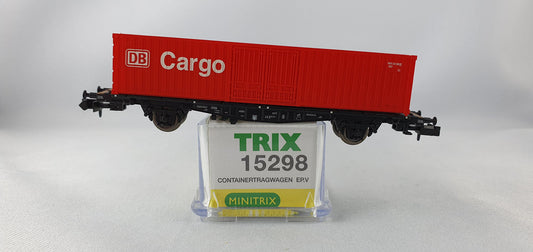 Minitrix 15298 DB Container Tragwagen "DB Cargo" OVP (DG331)