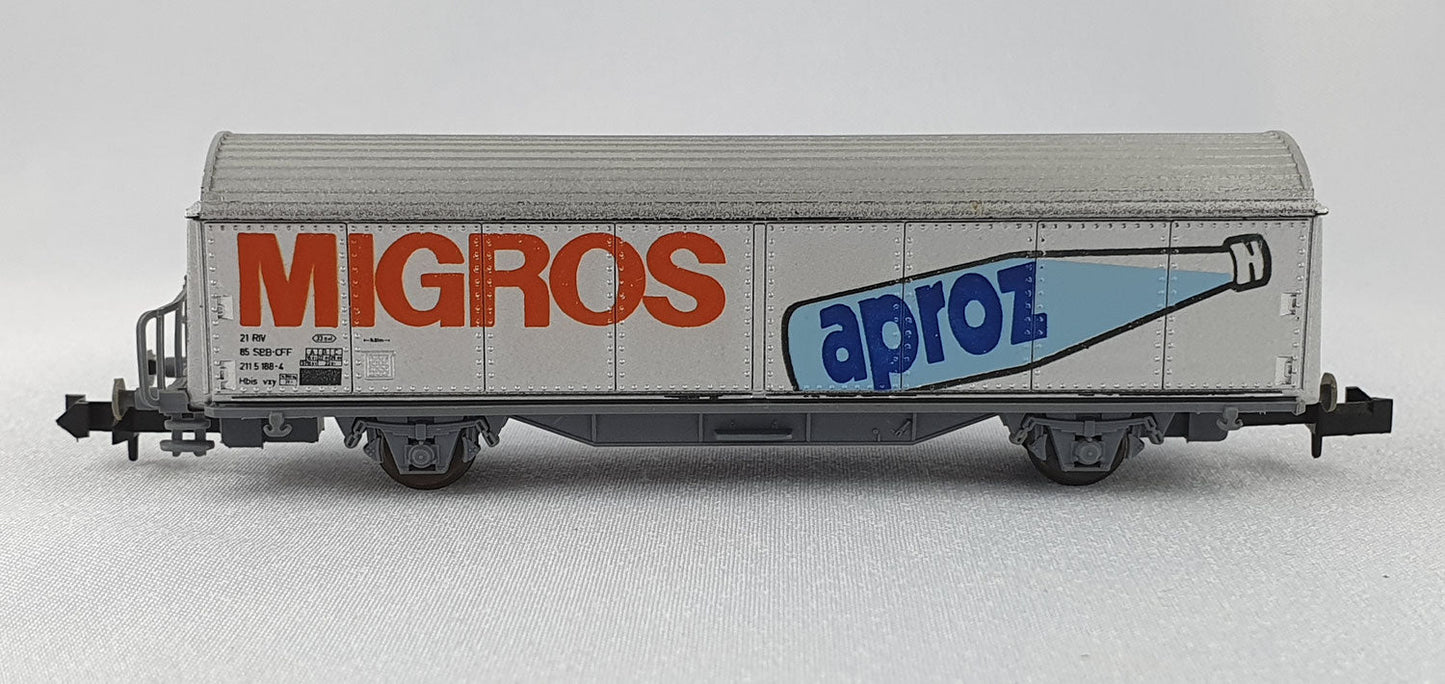 Roco 2326B SBB Schiebewandwagen "MIGROS Aproz" OVP (DG647)