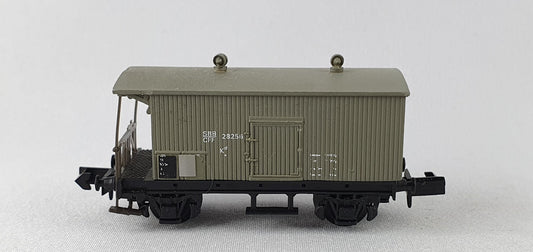 SwissToys 6 SBB Flachdachwagen grau mit Brb mit Kreidetafel und Zettelkasten (DG474)