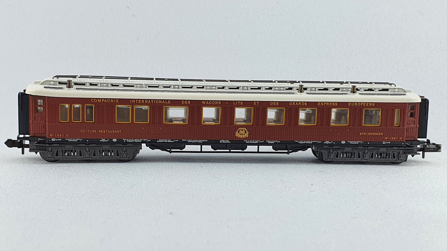 Minitrix 51 3181 00 CIWL Speisewagen mit Beleuchtung OVP (E3589)