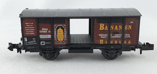 Minitrix 13645 K.P.E.V. Wärmeschutzwagen "Bananen Hamburg" RARITÄT (DG397)