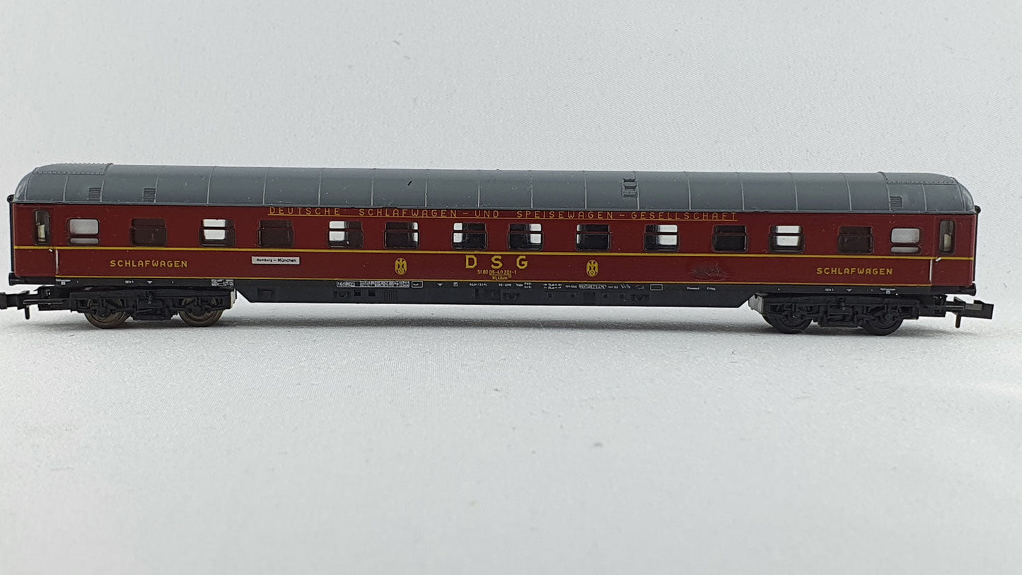 Minitrix 51 3085 00 DSG Schlafwagen 1./2. Kl OVP (DP259)