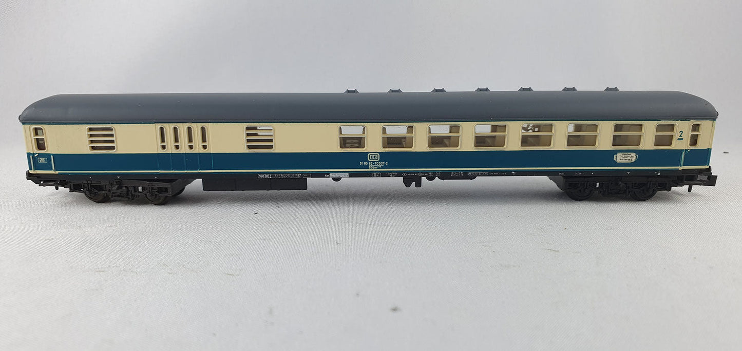 Minitrix 51 3117 00 DB express train carriage 2nd class with luggage compartment with light (DP572) 