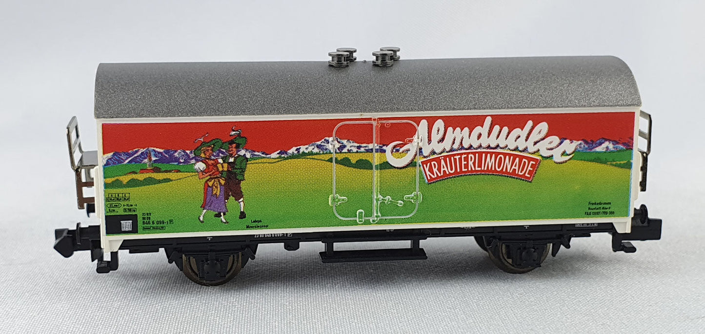 Minitrix 15011 DB refrigerator car "Almdudler" OVP (DG360) 