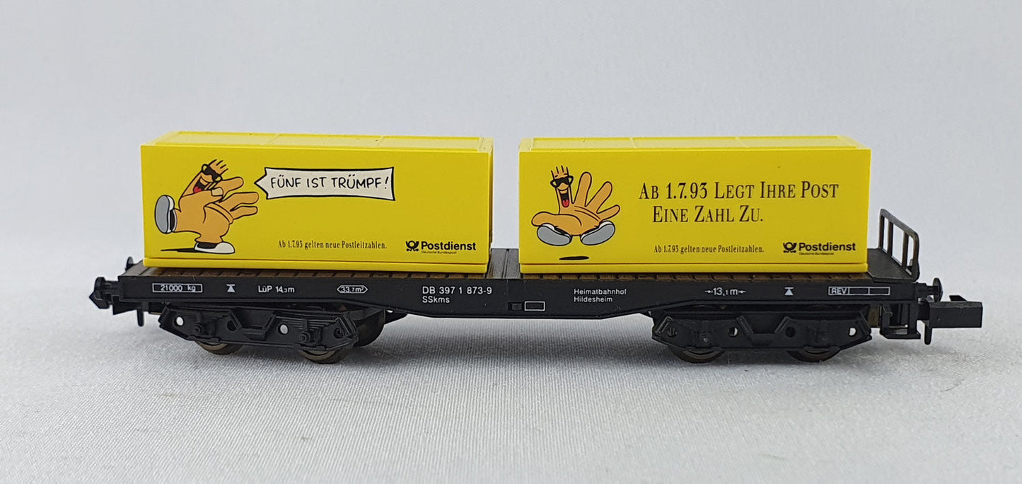 Arnold 4598 DBP Contrainer Tragwagen "Postcontainer" OVP (CWG13)