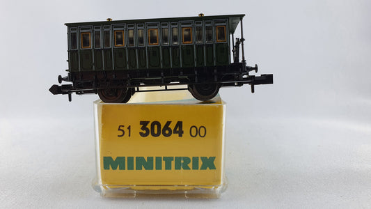 Minitrix 51 3064 00 K.Bay.Sts.B. Abteilwagen 3. Kl. OVP (DP174)