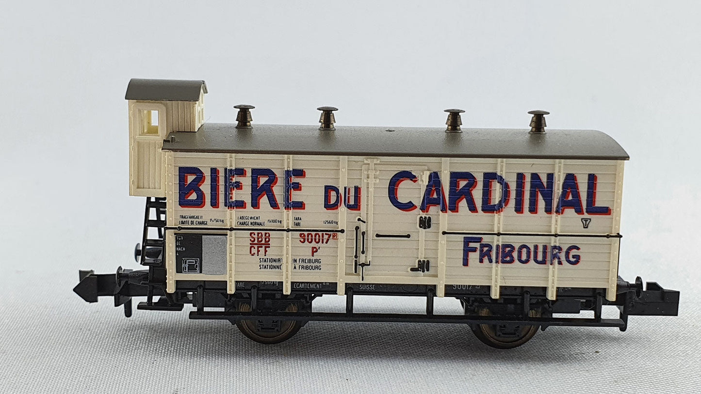 Minitrix 13293 SBB Bierwagen "Bière du Cardinal" OVP (DG132)