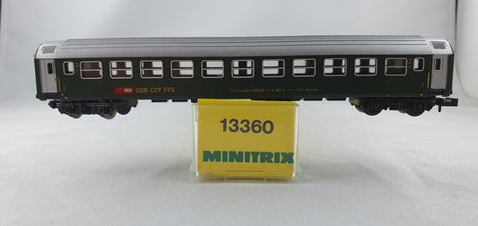 Minitrix 13360 SBB Schnellzugwagen 2. Kl. OVP (AGW23)