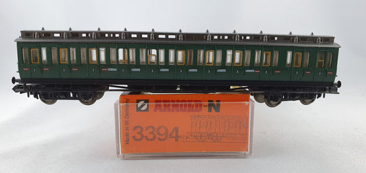 Arnold 3394 DRG Abteilwagen 3. Kl grün Beiwagen zu ET 88 mit braunen Fenster OVP (DP369)
