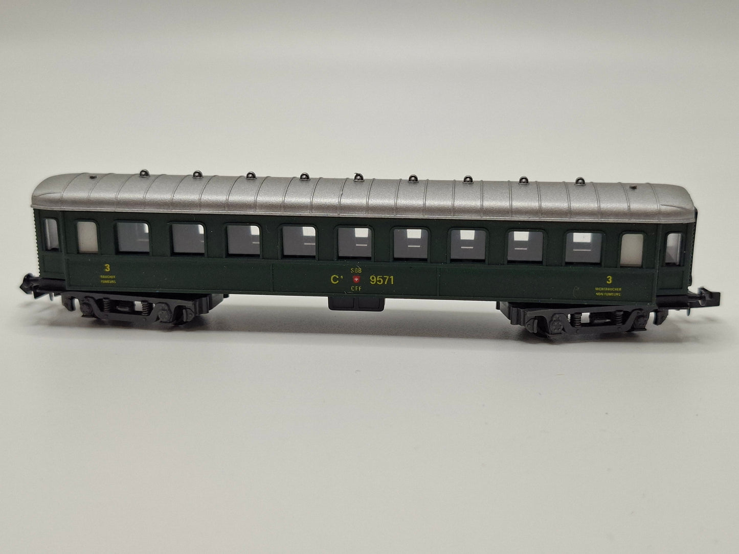 Ruco / Ibertren 25005 SBB Voiture à compartiments (construction métallique) 3e cl. Boîte d'origine (MGN18)