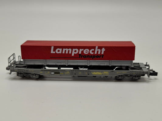Staiber / Roco 25148-2 Hupac Taschenwagen, mit Auflieger "Lamprecht Transport" (MGN13)