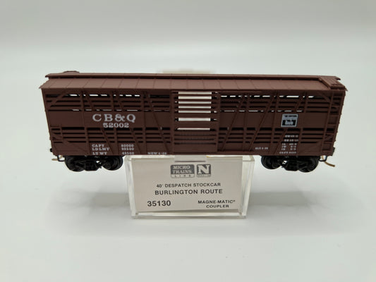 Micro Trains 35130 CB&Q Viehwagen Holz 40 Fuss OVP (E US32)