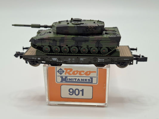 Roco 901 DB Schwerlastwagen mit Leopard Kampfpanzer (Tarnfarbe) OVP (MGN17)