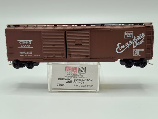 Micro Trains 78090 CB&Q Güterwagen Stahl 50 Fuss OVP (E US66)