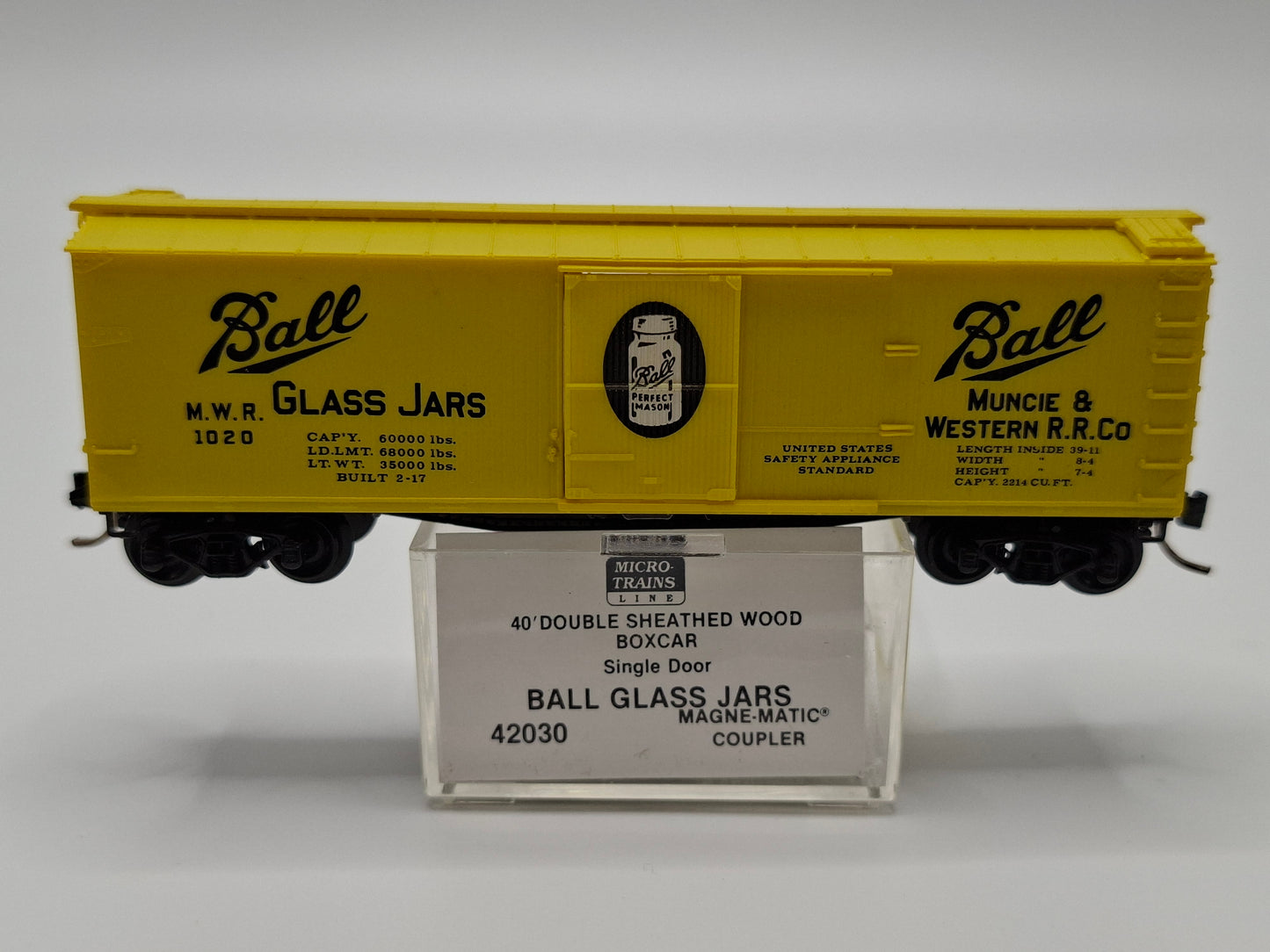 Micro Trains 42030 MWR Güterwagen Holz "Ball Glass Jars 40 Fuss OVP (E US124)