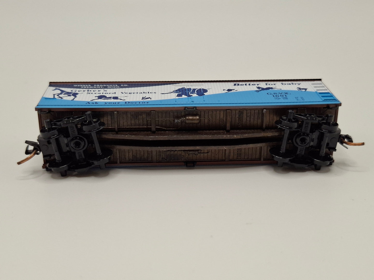 Micro Trains 49330 GSVX Kühlwagen Holz 40 Fuss "Better for baby" OVP (E US93)