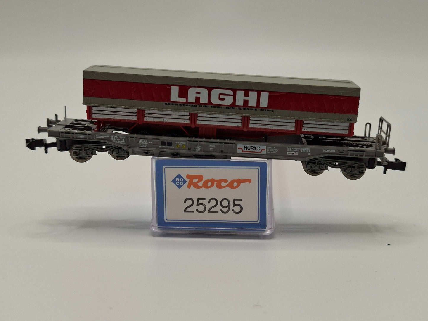 Roco 25295 wagon poche Hupac, avec semi-remorque « LAGHI » emballage d’origine (MGN15)