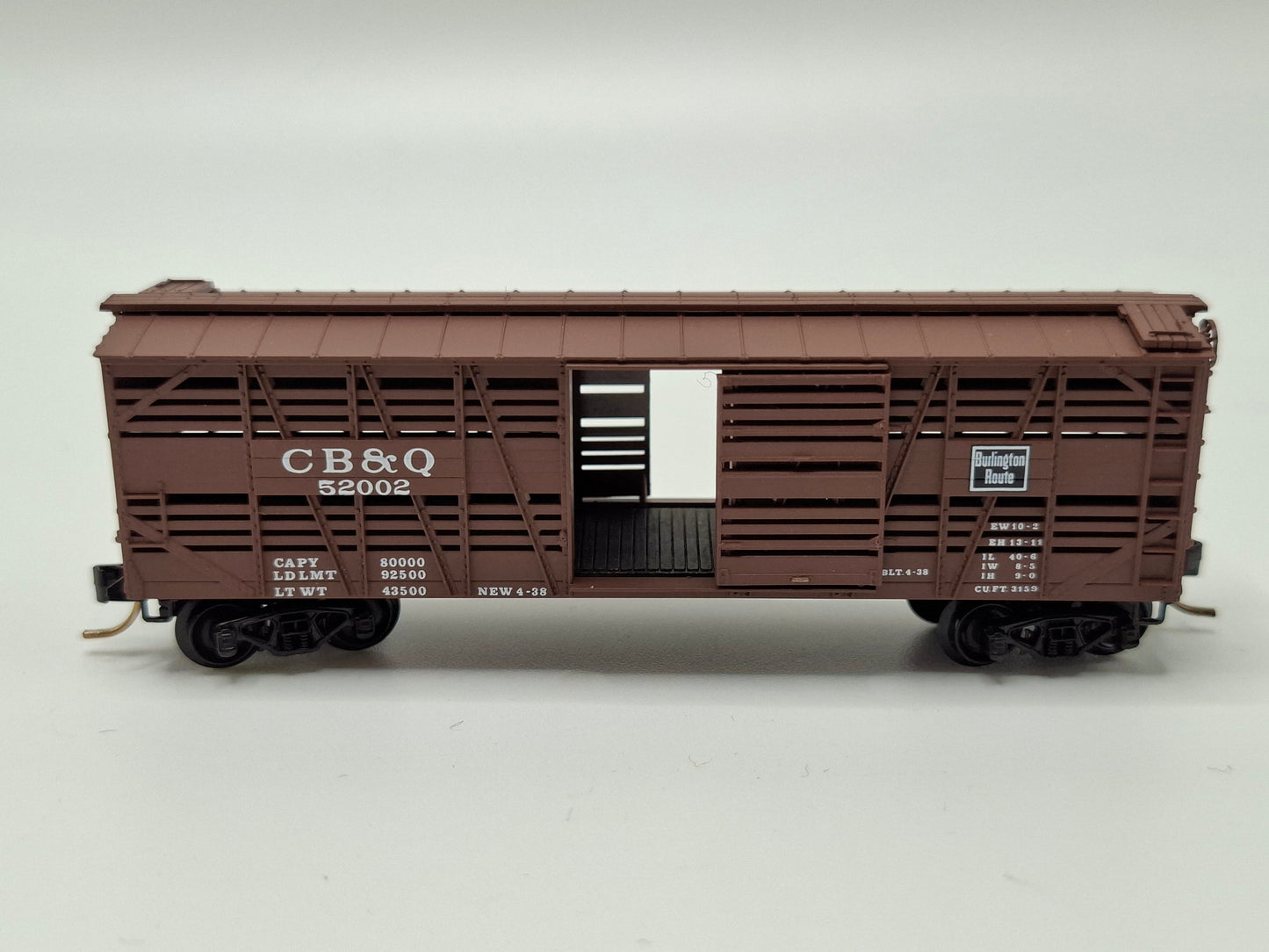 Micro Trains 35130 CB&Q Viehwagen Holz 40 Fuss OVP (E US32)